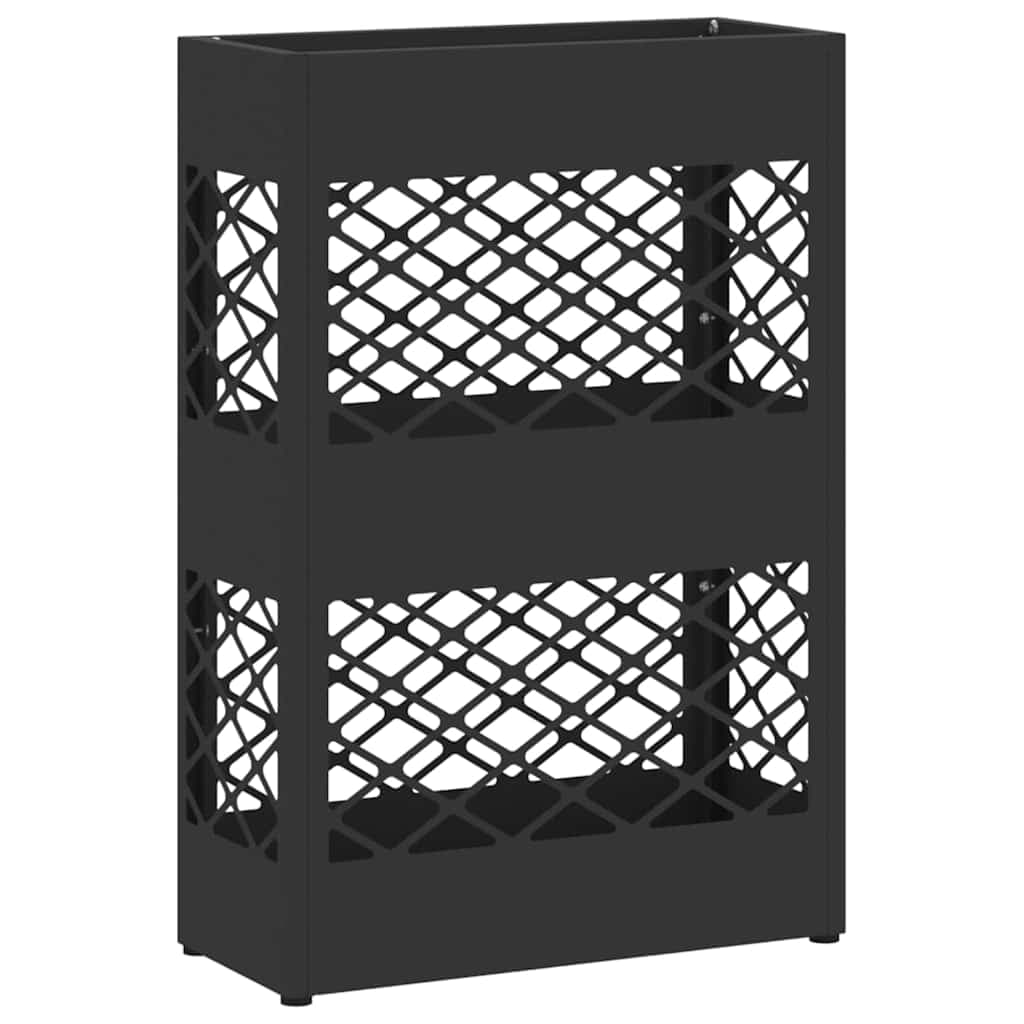 vidaXL Suporte de Guarda-Sol Preto 28 x 12 x 41 cm Aço