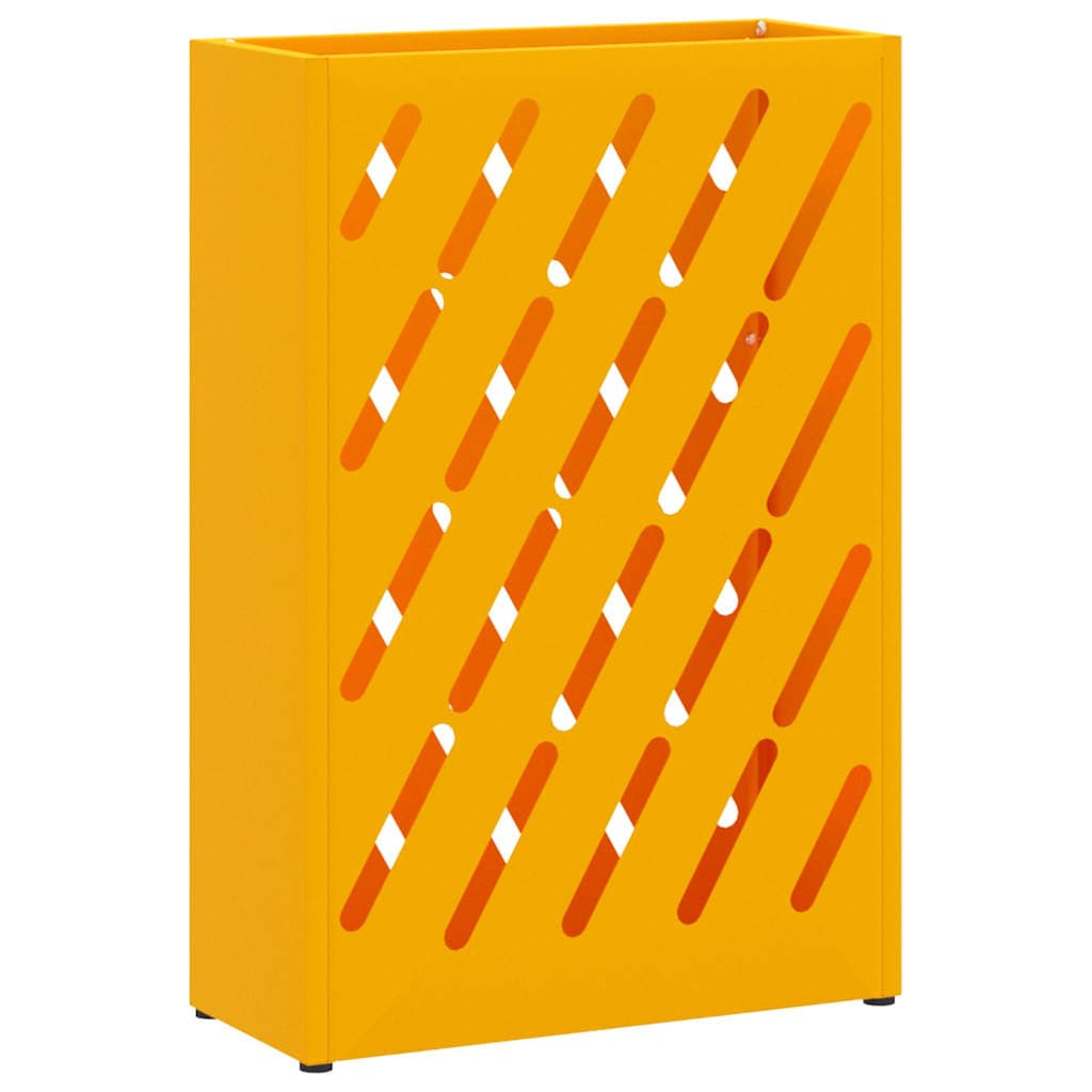 vidaXL Suporte de Guarda-Sol amarelo mostarda 28 x 12 x 41 cm Aço