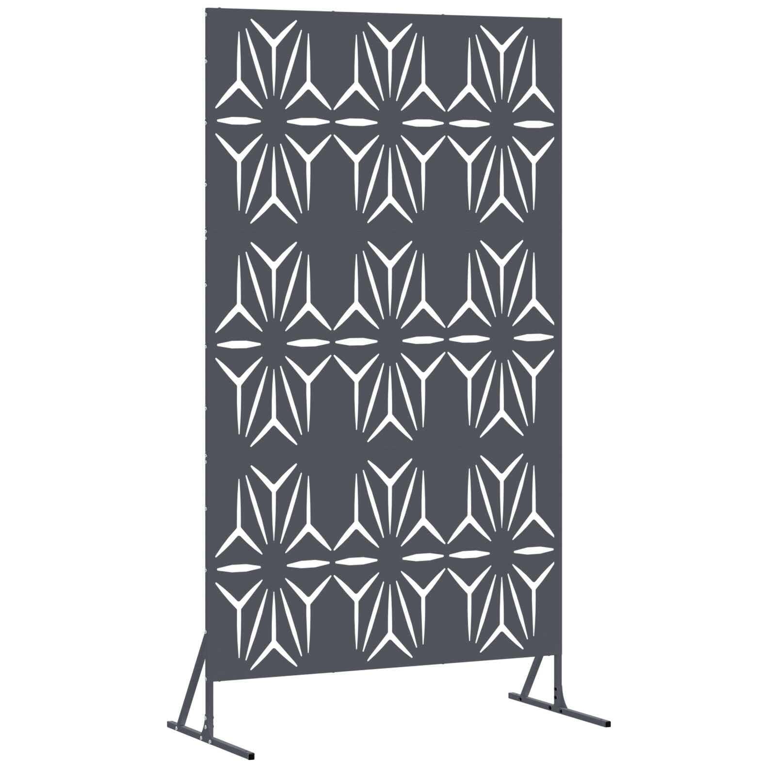 vidaXL Protetor de Privacidade Antracite 100 x 50 x 180 cm Aço