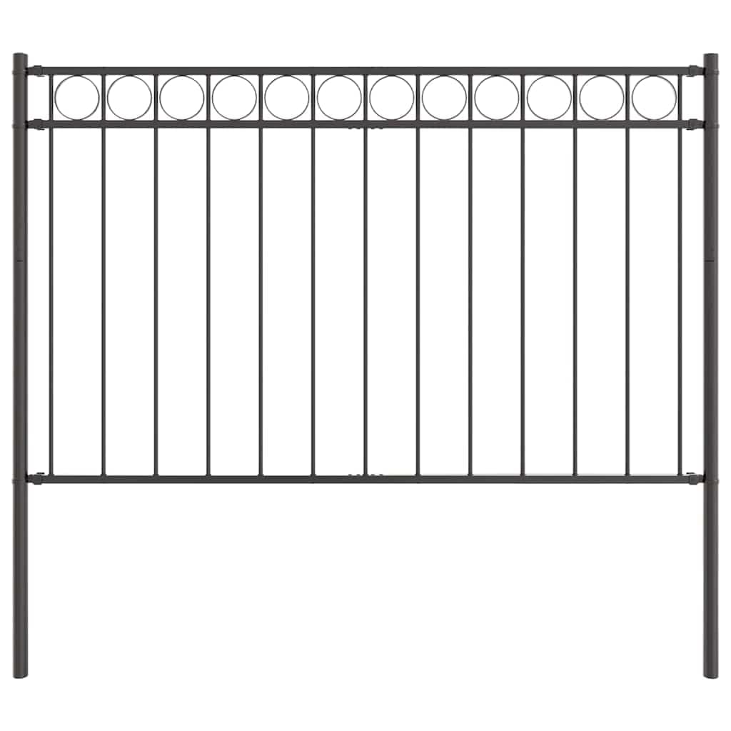 vidaXL Elemento de Cerca ASSEN Cinzeto 170 x 130 cm Aço
