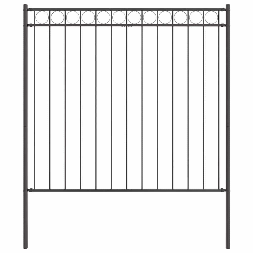 vidaXL Elemento de Cerca ASSEN Cinzeto 170 x 170 cm Aço