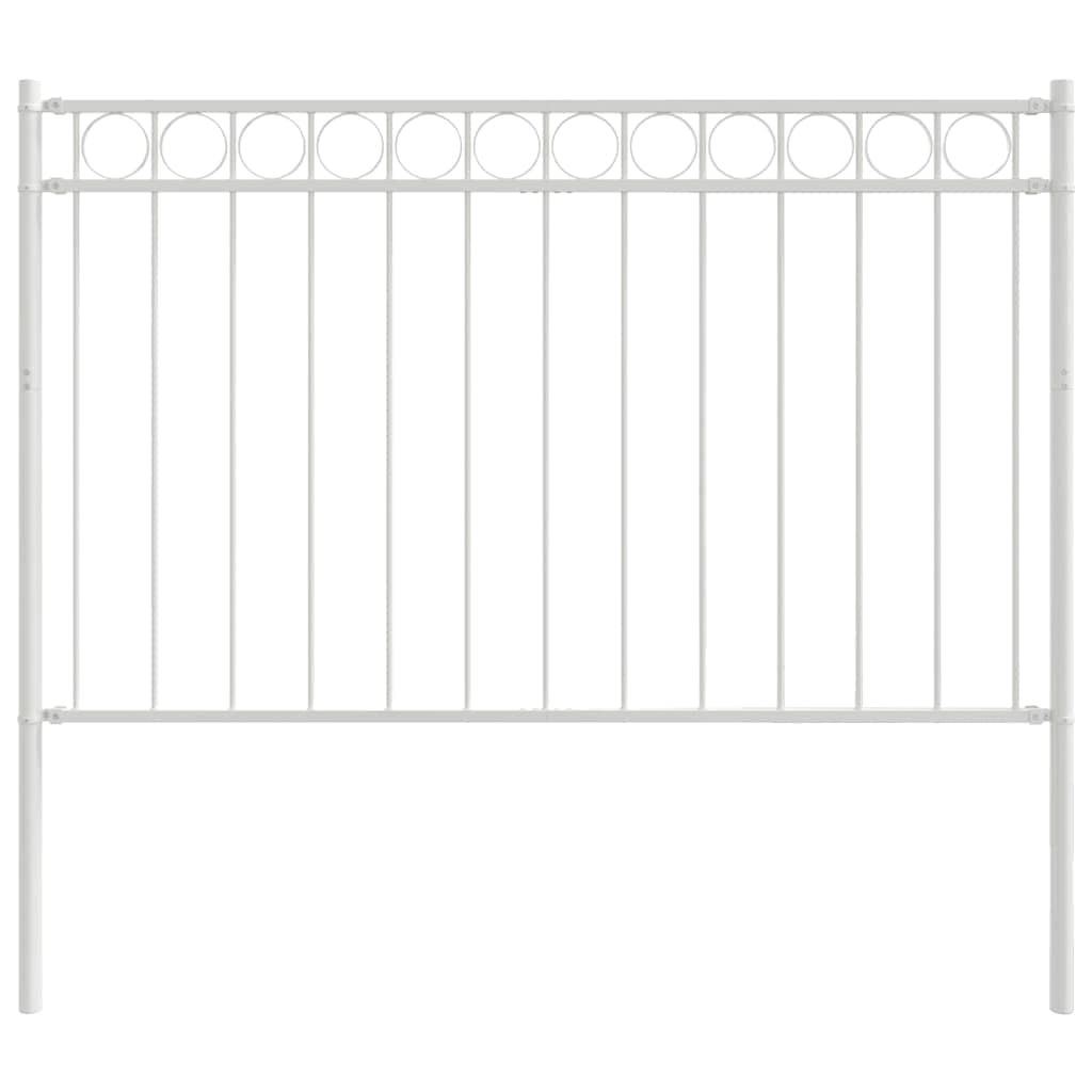 vidaXL Elemento de Cerca ASSEN Branco 170 x 130 cm Aço