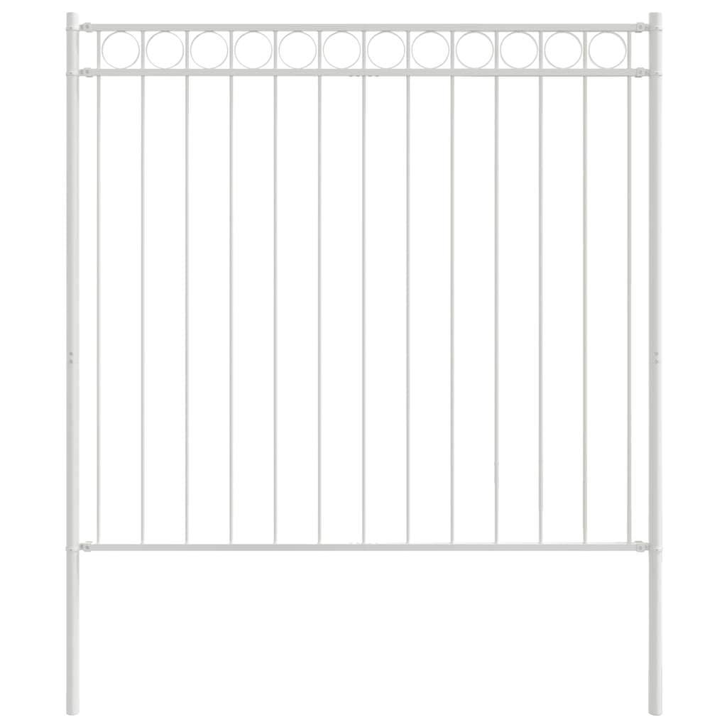vidaXL Elemento de Cerca ASSEN Branco 170 x 170 cm Aço