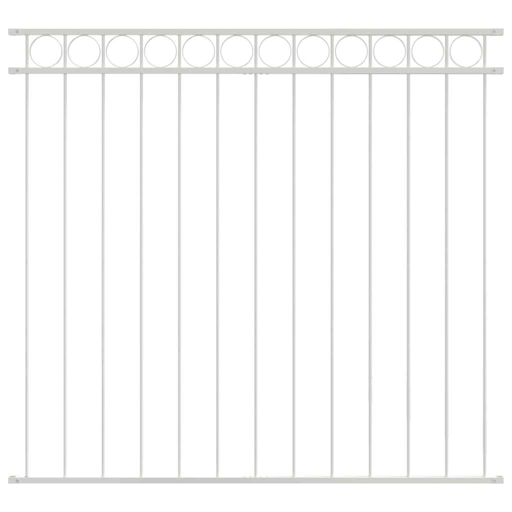 vidaXL Elemento de Cerca ASSEN Branco 170 x 150 cm Aço