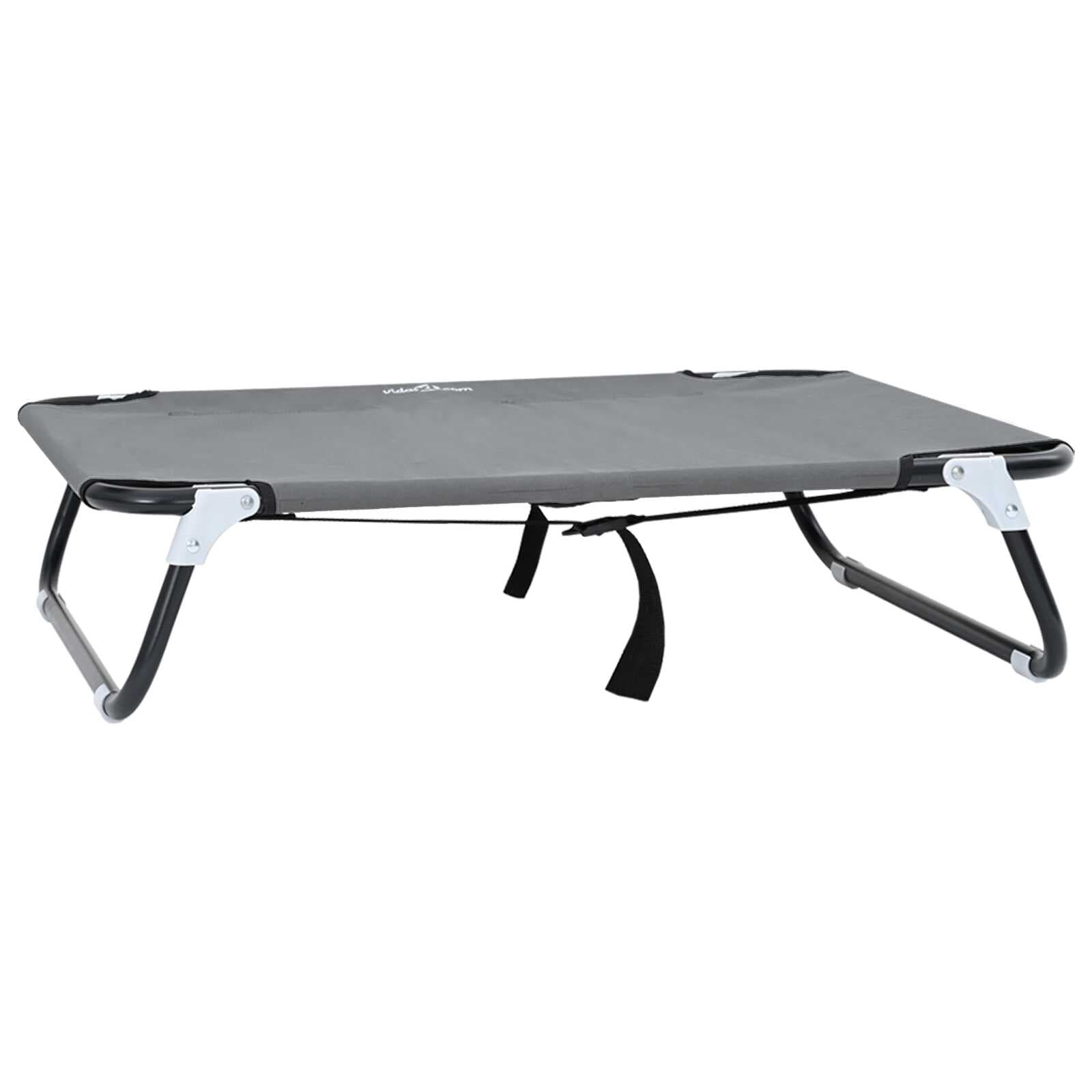 vidaXL Cama para Cachorro Manual Cinzento-claro 80 x 55 x 18 cm Aço