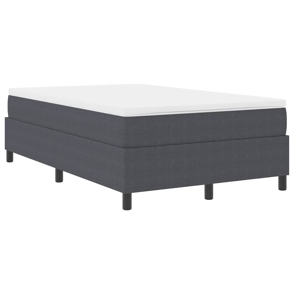 vidaXL Cama Box Cinza Escuro e Branco 120 x 190 cm