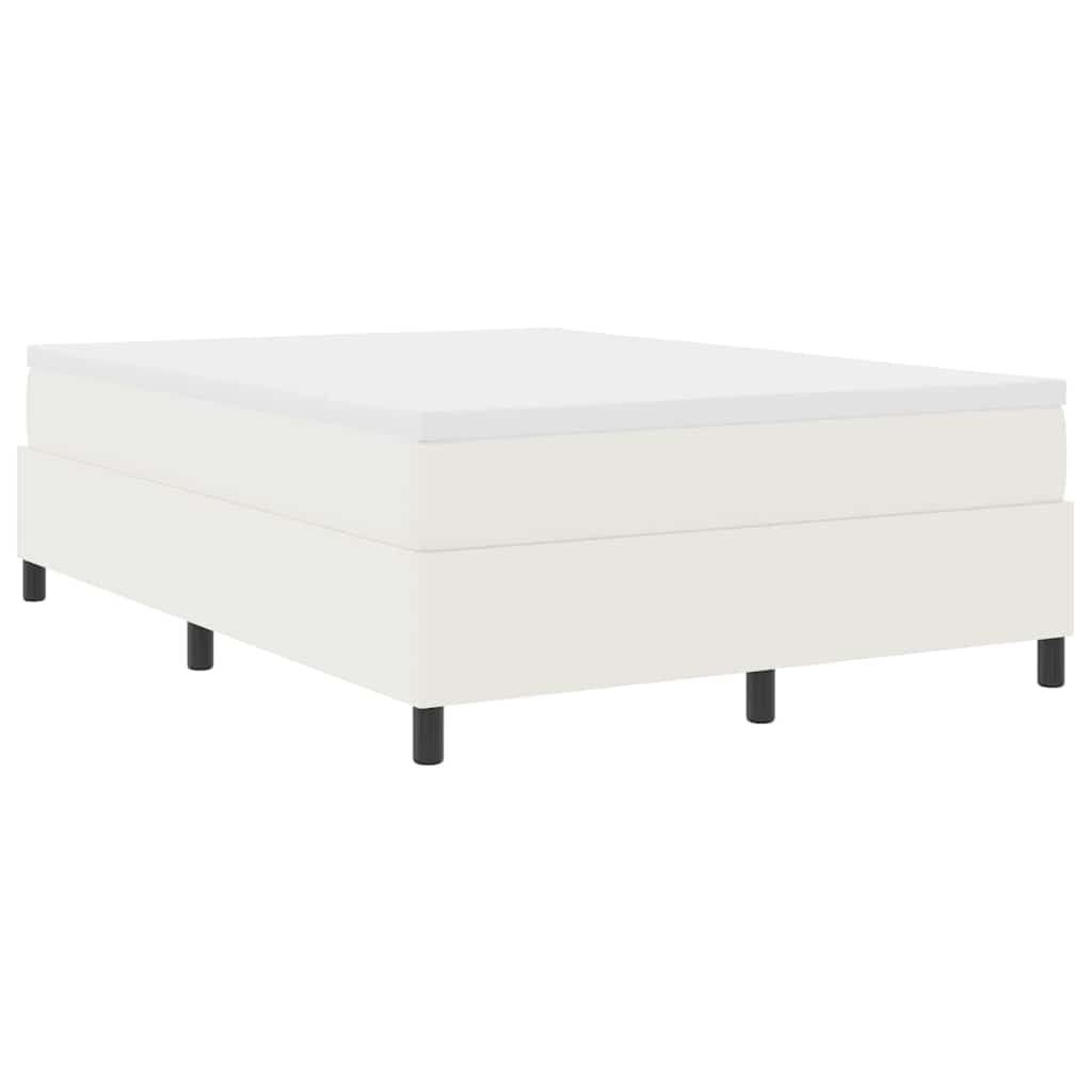 vidaXL Cama Box Spring com Colchão Creme 160x200 cm Tecido de Corduroy - 1084316767