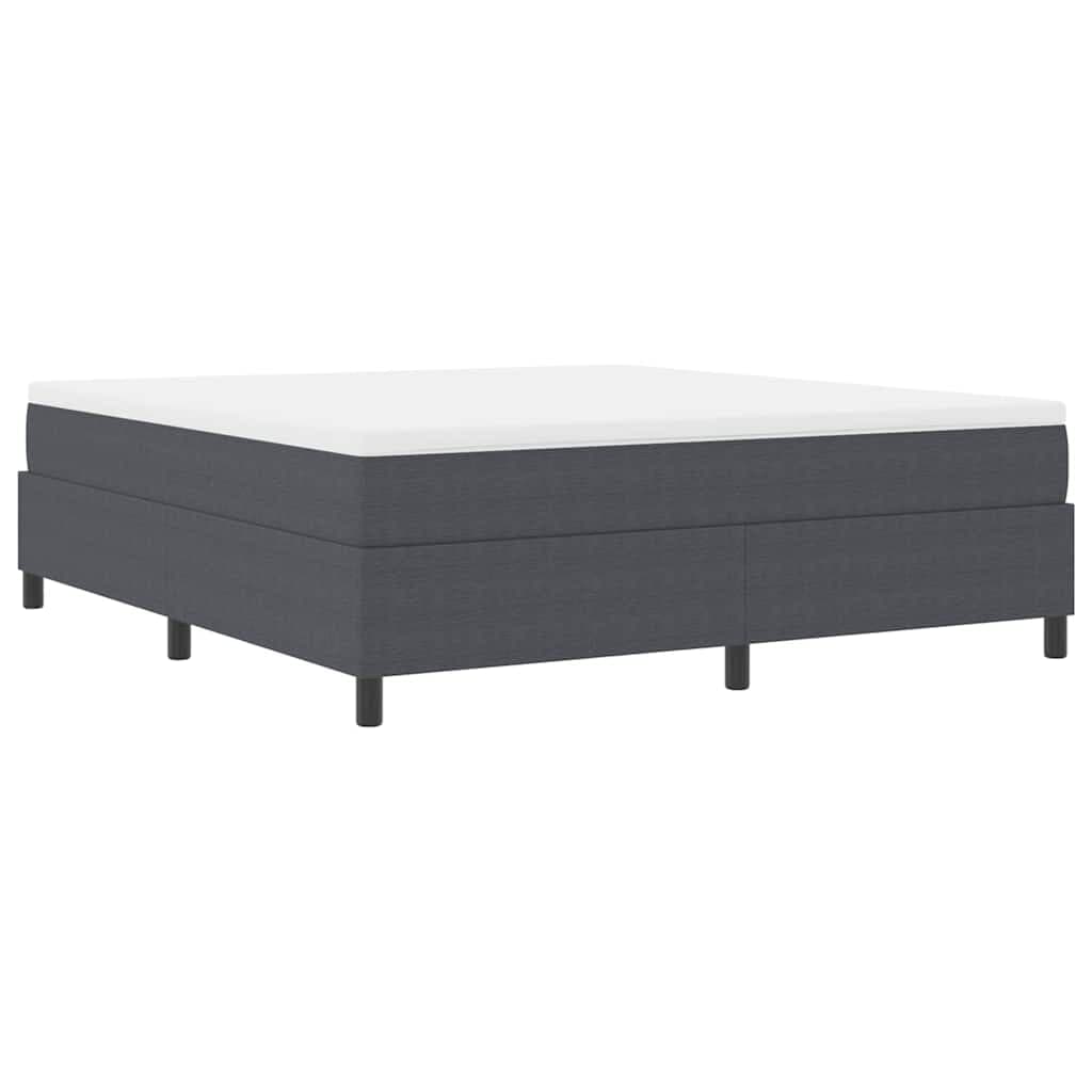 vidaXL Cama Box Spring com Colchão Cinza Escuro Super King Tecido de Veludo Cotelê - 1226248308