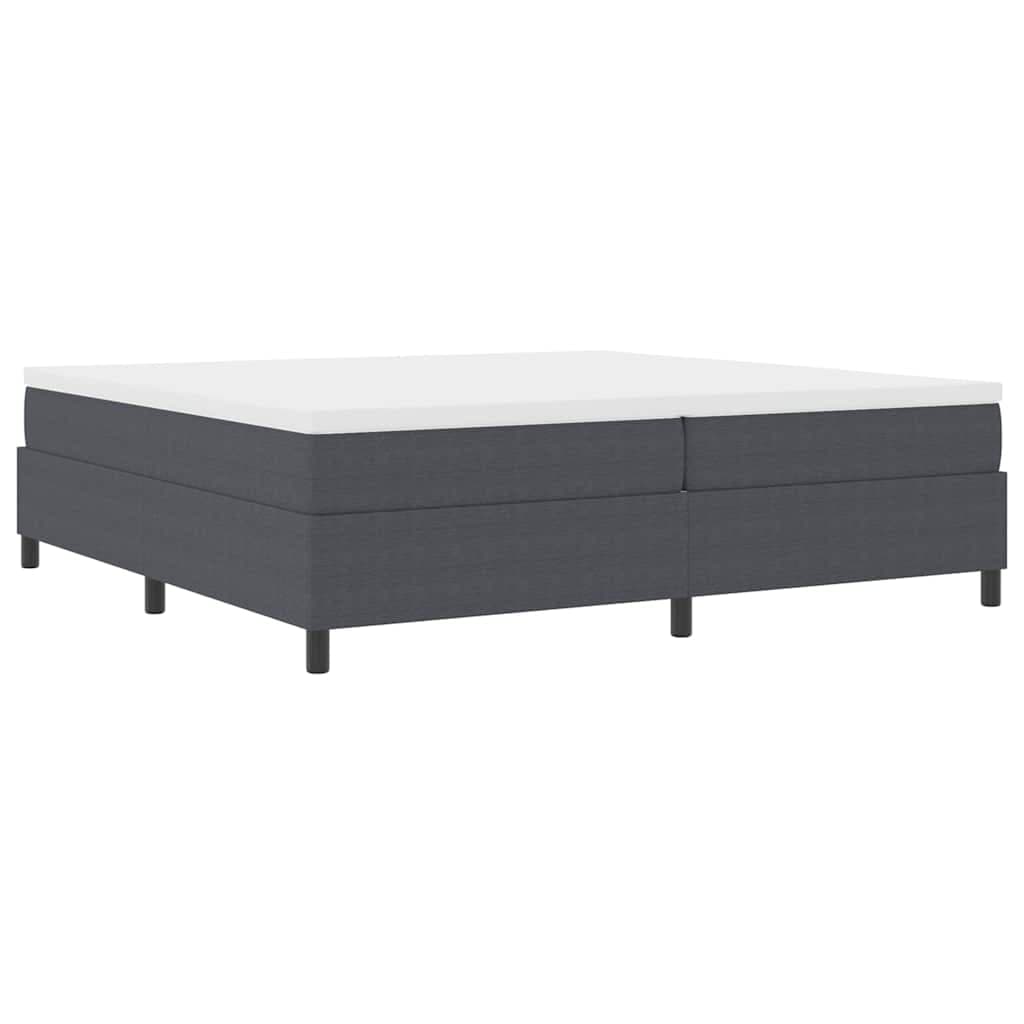 vidaXL Cama Box Spring com Colchão Cinza Escuro 200x200 cm Tecido de Veludo Cotelê - 1499321651