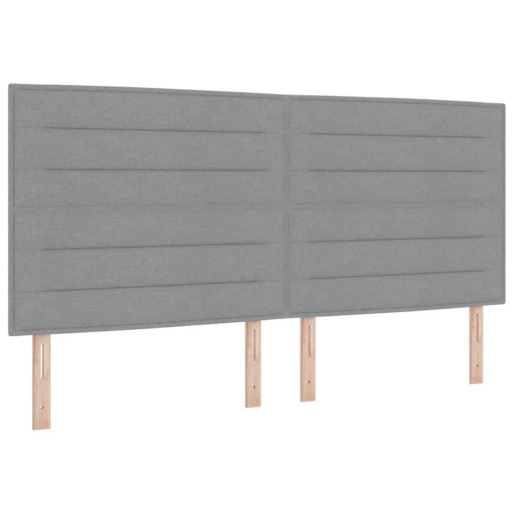 vidaXL Cabeceira Design Linhas Cinza Claro 200 cm Tecido - 2057389143