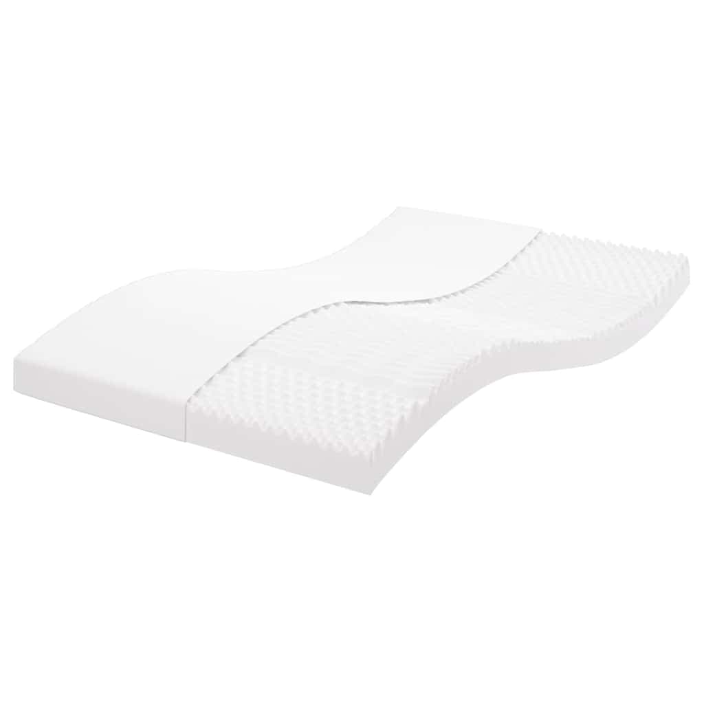 vidaXL Colchão de espuma 140x210 cm 7 zonas dureza 20 ILD branco