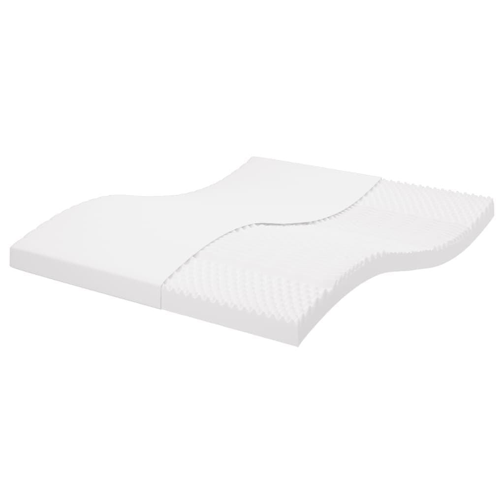vidaXL Colchão de espuma 160x210 cm 7 zonas dureza 20 ILD branco