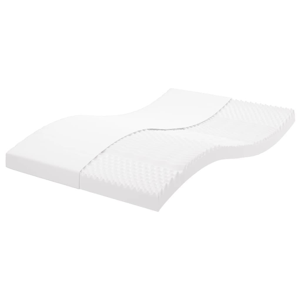 vidaXL Colchão de espuma 140x220 cm 7 zonas dureza 20 ILD branco