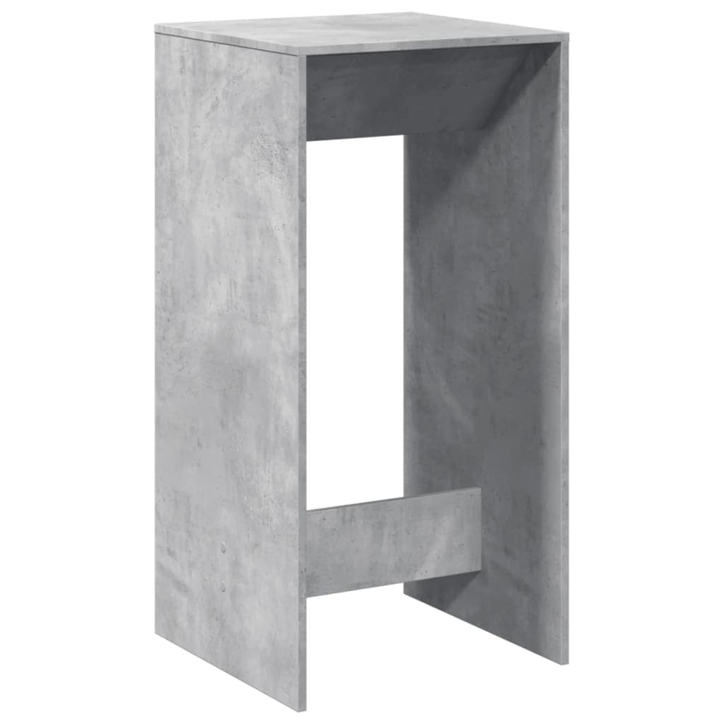 vidaXL Mesa de bar 51x50x103,5cm derivados de madeira cinzento cimento