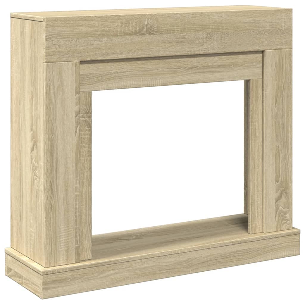 vidaXL Cornija lareira 100x30x87,5cm derivados madeira carvalho sonoma