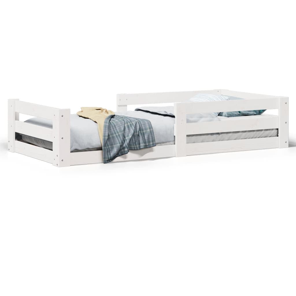 vidaXL Cama sem colchão 70x140 cm madeira de pinho maciça branco
