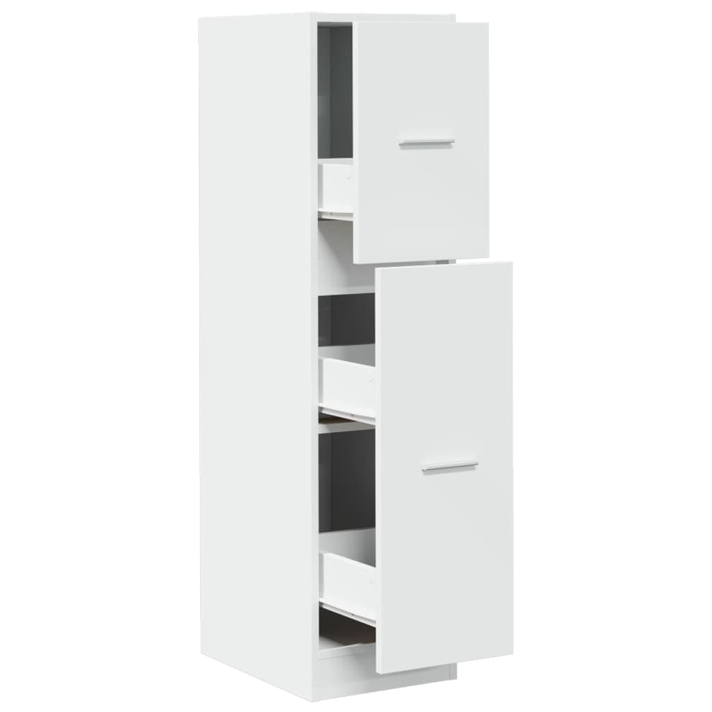 vidaXL Armário boticário 30x41x118 cm derivados de madeira branco