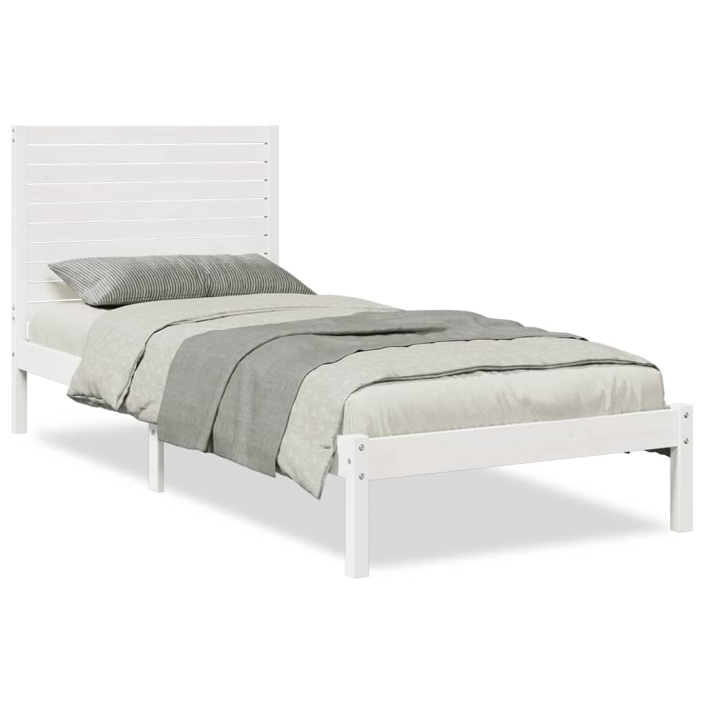 vidaXL Cama extra longa sem colchão 90x210 cm madeira maciça