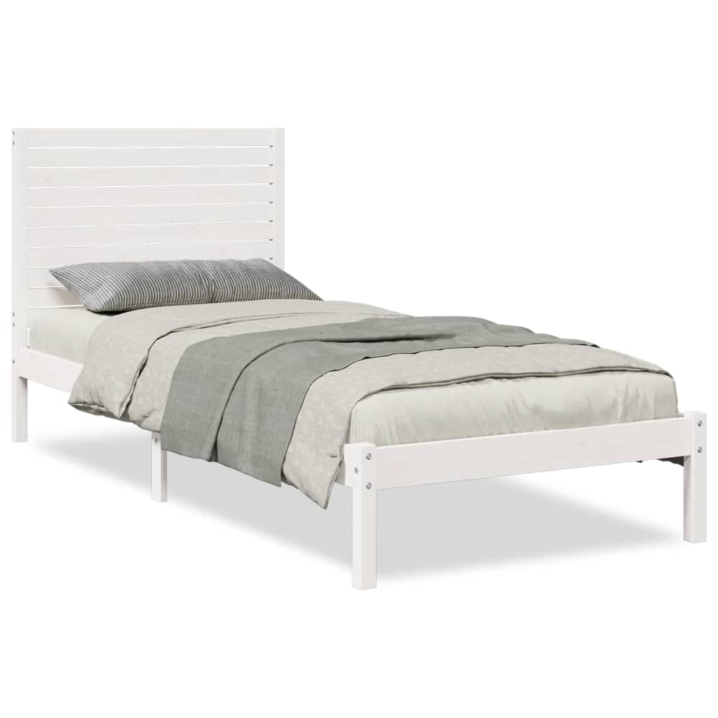 vidaXL Cama extra longa sem colchão 90x220 cm madeira maciça