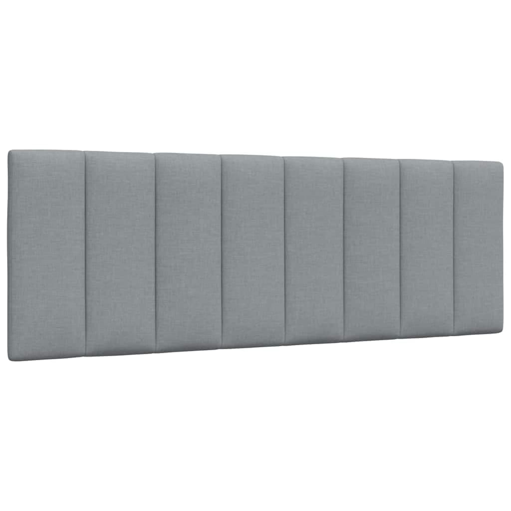 vidaXL Almofadão de cabeceira Hanko 140 cm tecido cinzento-claro