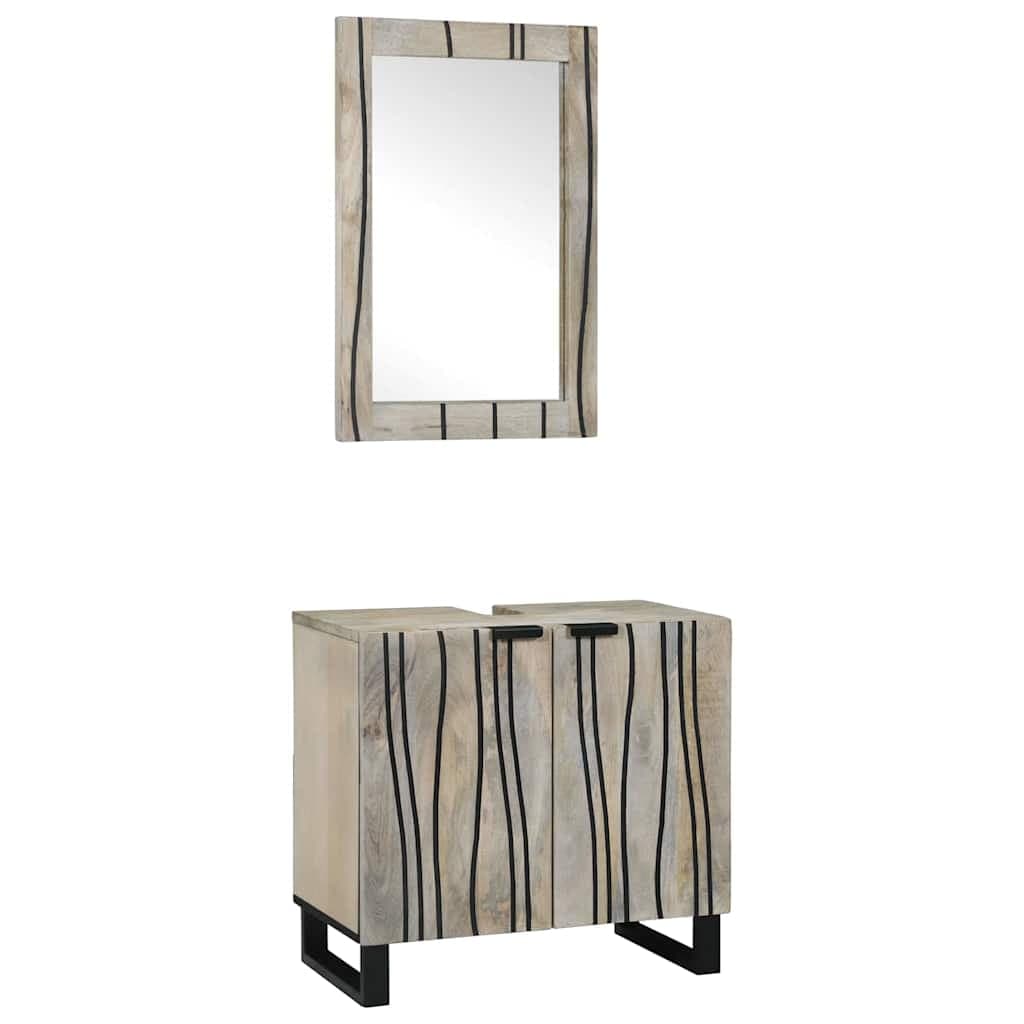 vidaXL Conjunto de Armários para Banheiro 2 pcs Branco