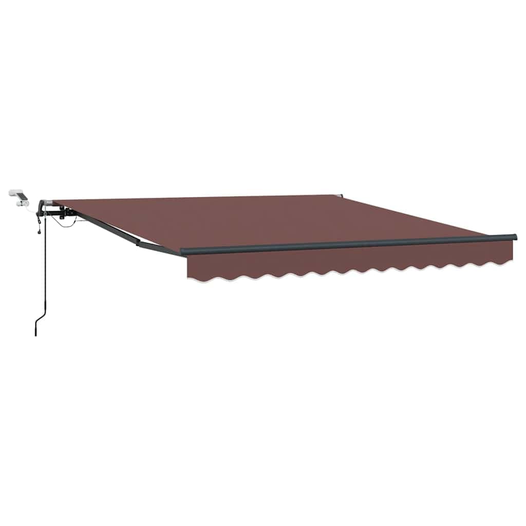 vidaXL Toldo Retrátil Automático com Luzes led 300x250 cm Castanho - 3967475187