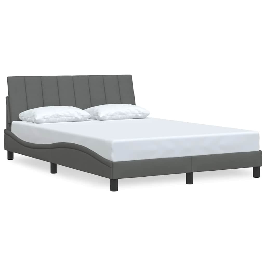 vidaXL Estrutura de Cama sem Colchão 120x200 cm Tecido Cinzento-escuro - 2874109224