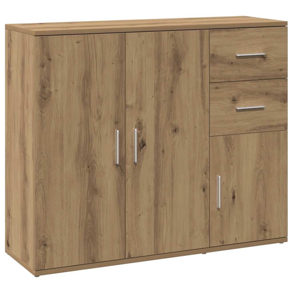 vidaXL Aparador 91x29,5x75 cm Derivados de Madeira Carvalho Artisiano - 3743677257