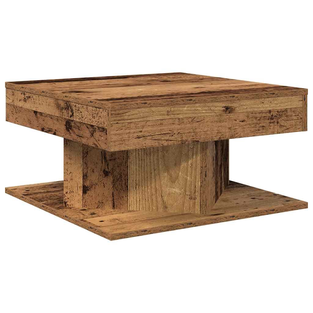 vidaXL Mesa de Centro 55x55x30 cm Derivados de Madeira Madeira Velha - 2643309782