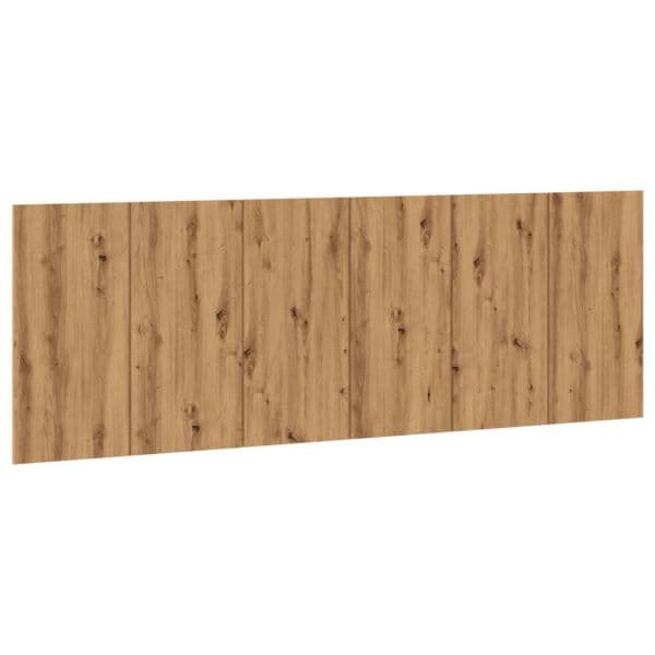 vidaXL Cabeceira de Cama Parede Derivados Madeira Carvalho Artisiano - 236636262