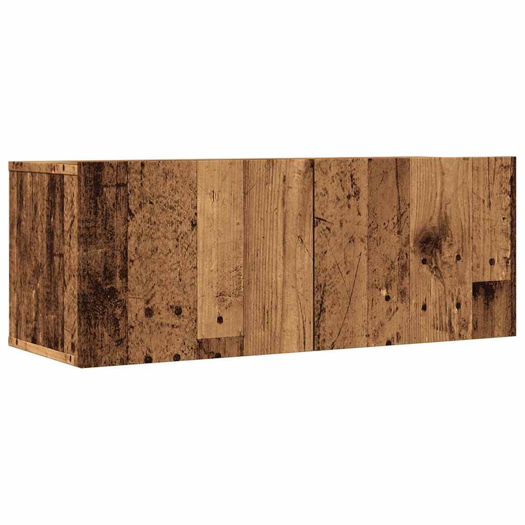 vidaXL Móveis de parede para TV 2 pcs 80x30x30 cm madeira velha