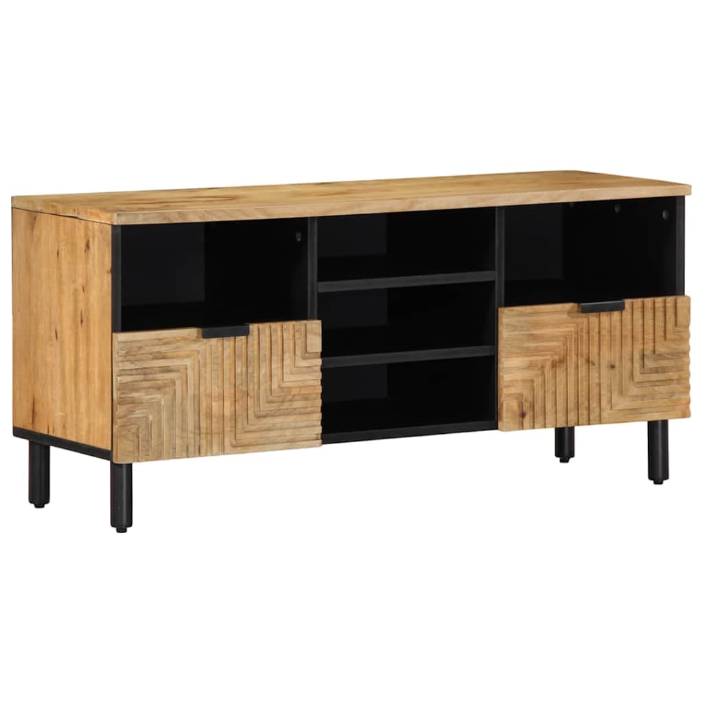 vidaXL Móvel de Tv 100x33x46 cm Madeira de Mangueira Maciça Castanho - 382628969