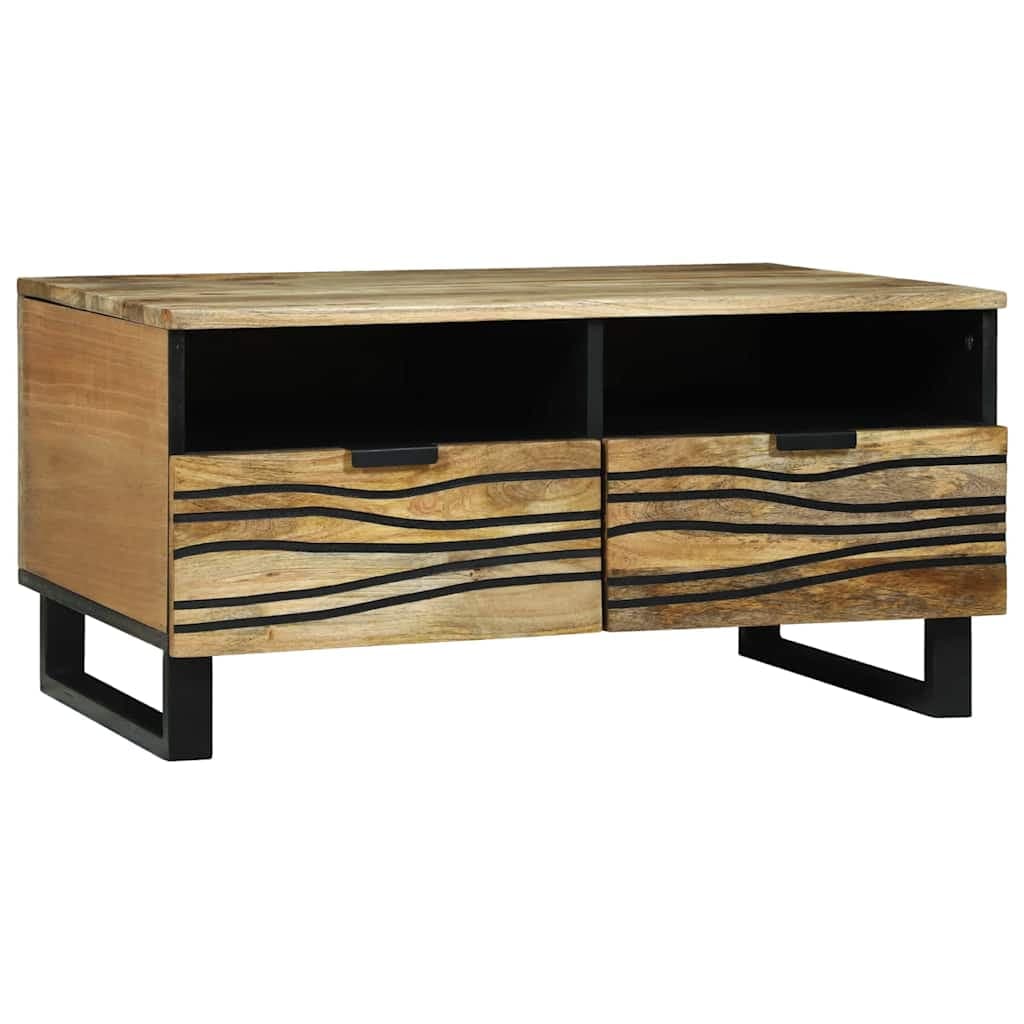 vidaXL Mesa de centro Natural 80 x 54 x 40 cm Derivados de Madeira