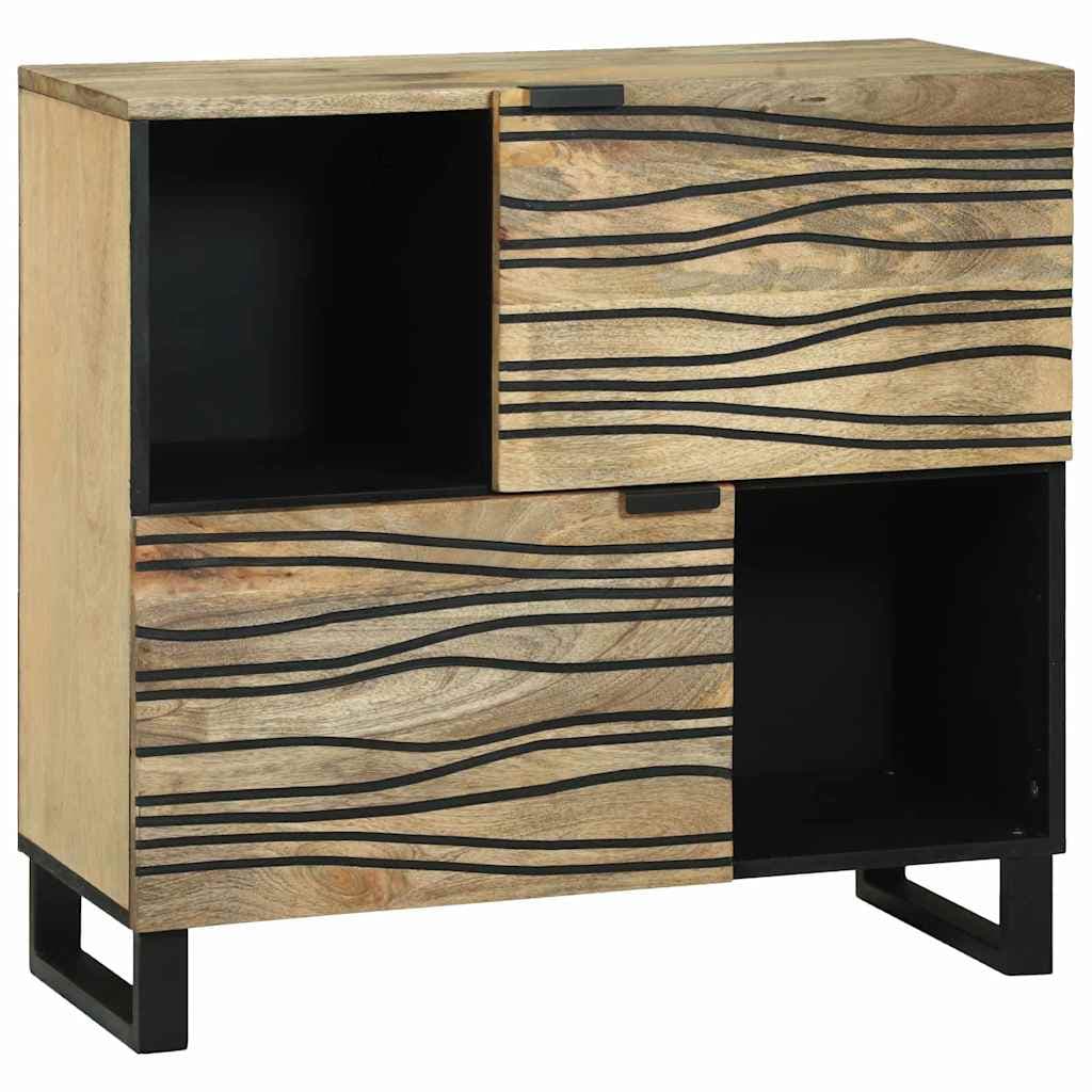 vidaXL Buffet Castanho 80 x 33 x 75 cm Madeira de mangueira maciça