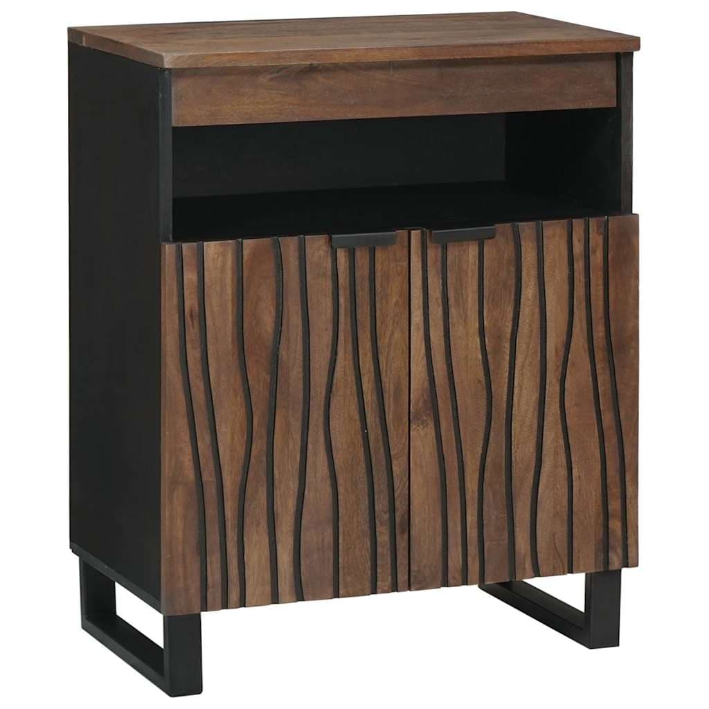 vidaXL Buffet Castanho 60 x 33 x 75 cm Madeira de mangueira maciça