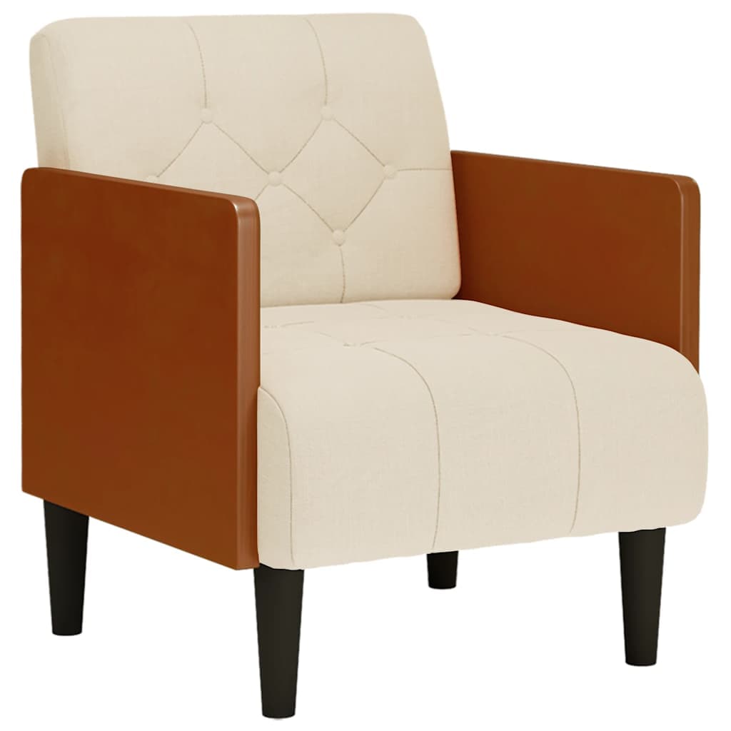 vidaXL Poltrona com Apoio de Braços 55 cm Linho - 1494288131