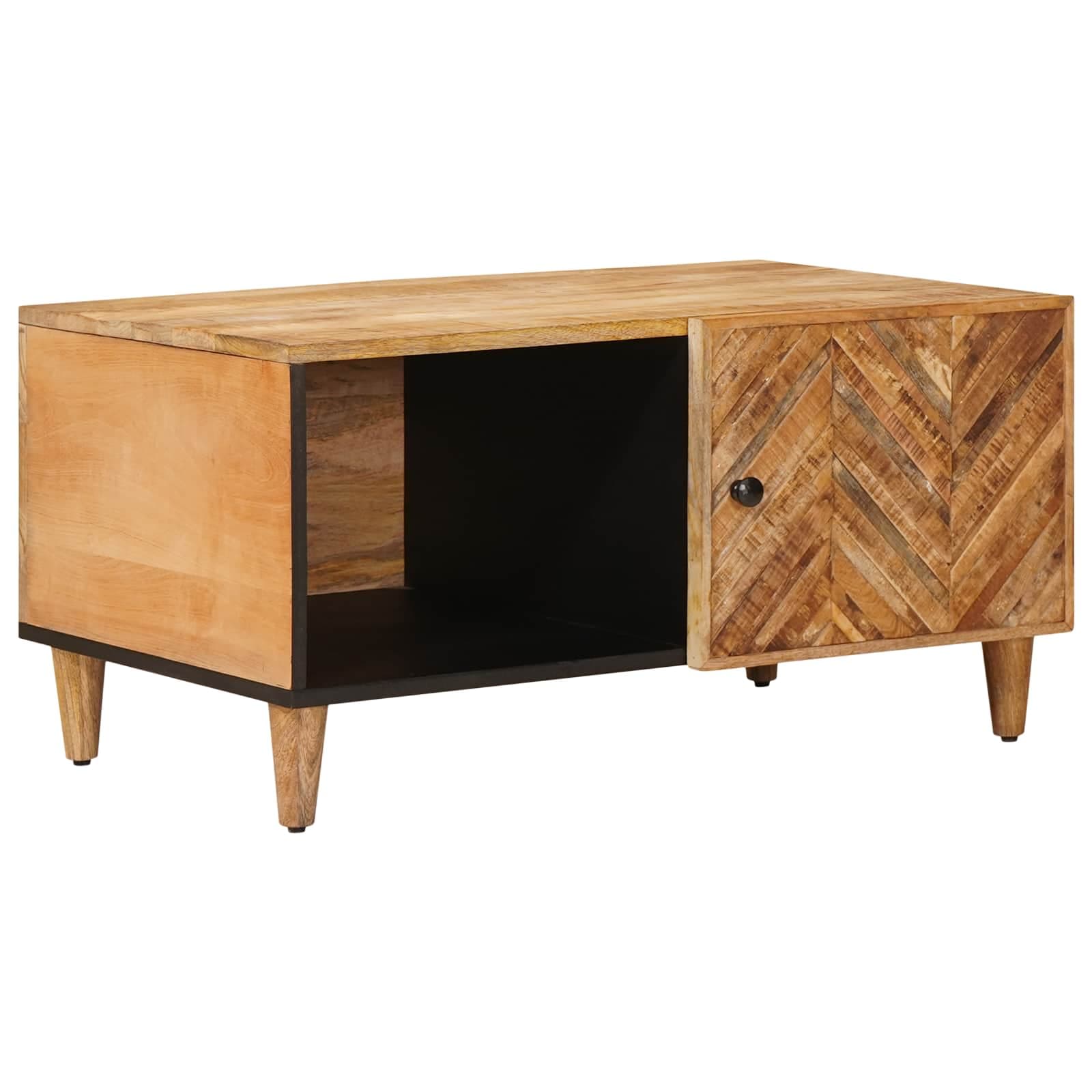 vidaXL Mesa de centro Castanho 80 x 50 x 40 cm Madeira de manga maciça