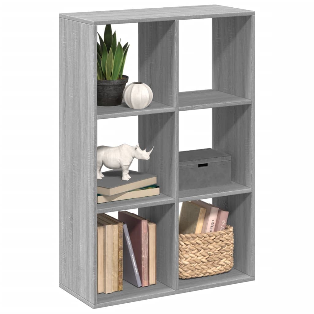 vidaXL Estante divisória 69,5x29x103,5 cm deriv. madeira cinza sonoma
