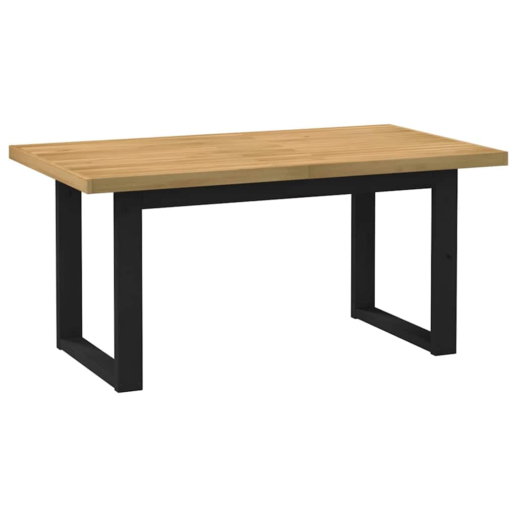 vidaXL Mesa de jantar NOAIN Pernas em forma U 160x90x75cm pinho maciço