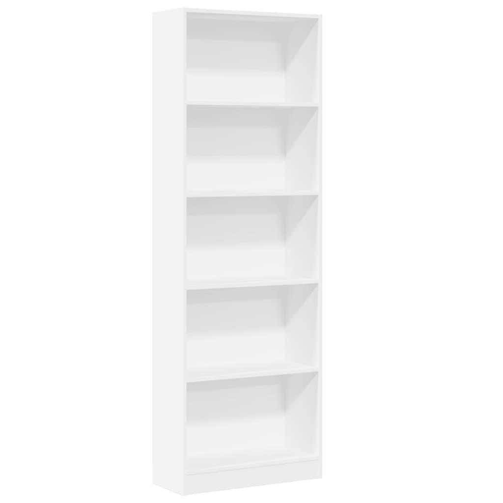 vidaXL Estante 60x24x176 cm Derivados de Madeira Branco - 2948439618