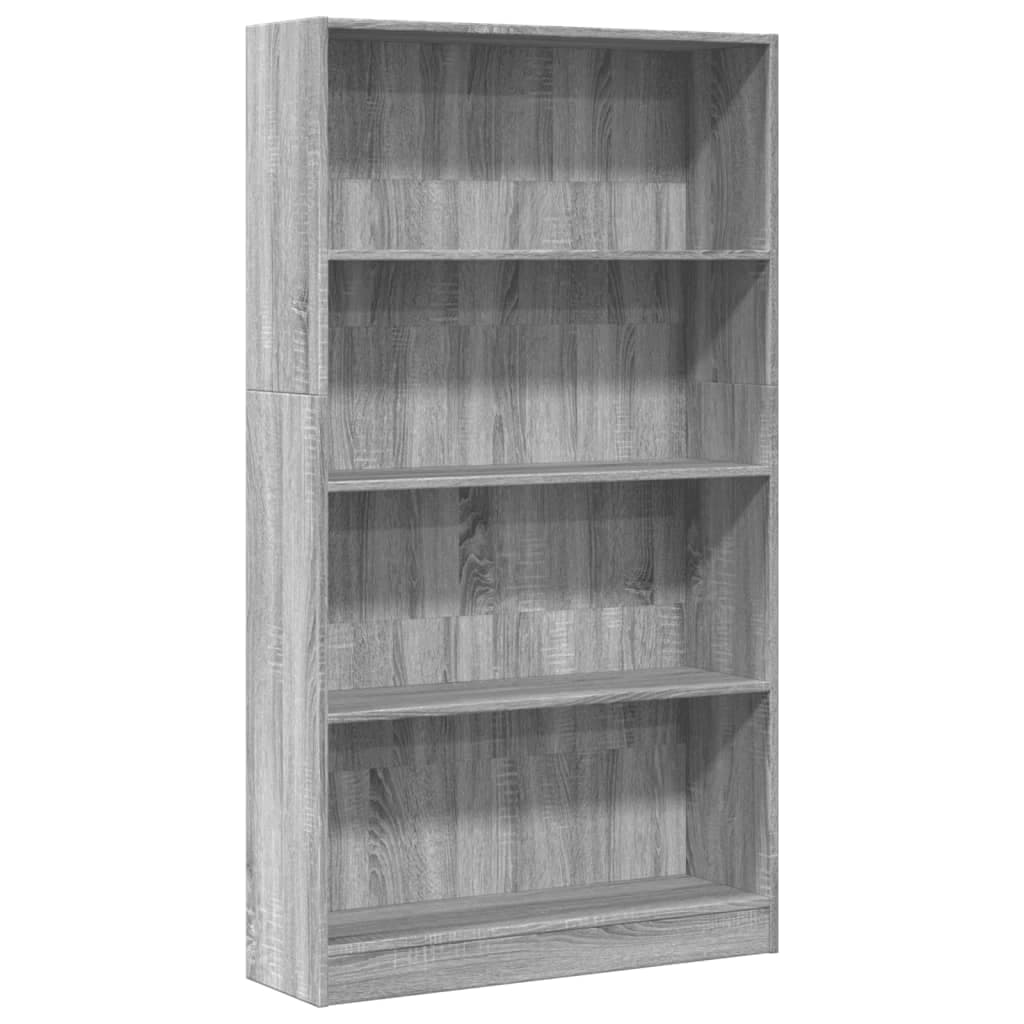 vidaXL Estante 80x24x143 cm Derivados de Madeira Cinzento Sonoma - 4147950070