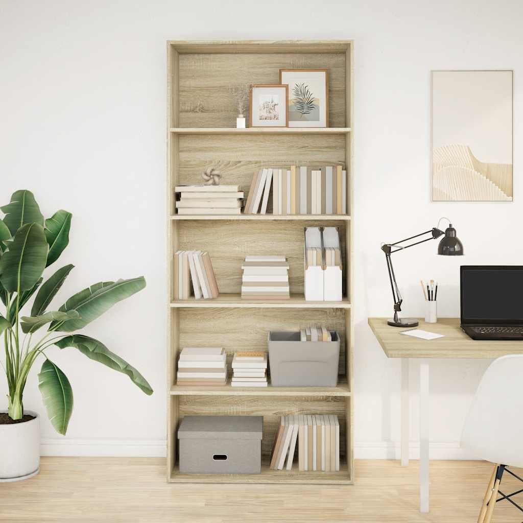 vidaXL Estante 80x30x189 cm Derivados de Madeira Cor Carvalho - 1530560560