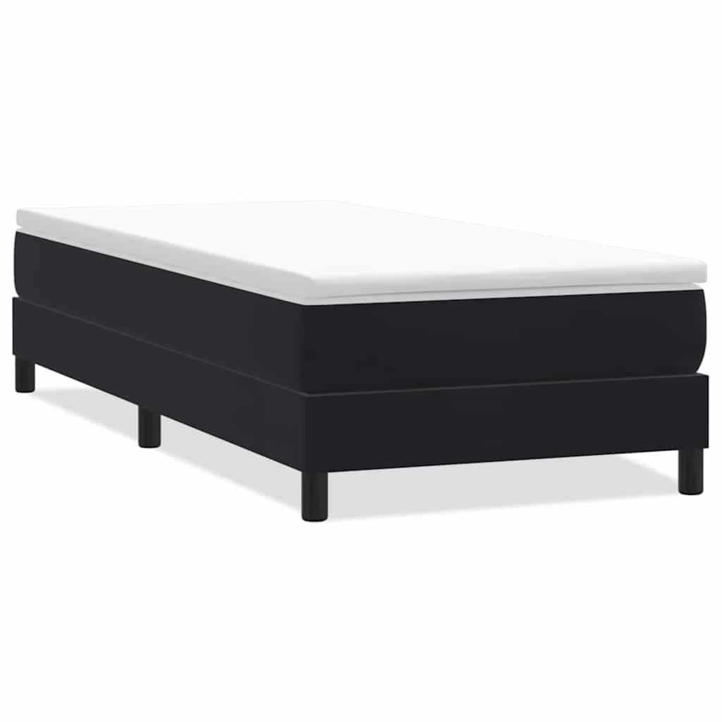vidaXL Cama com Molas sem Colchão 90x220 cm Veludo Preto - 843910632