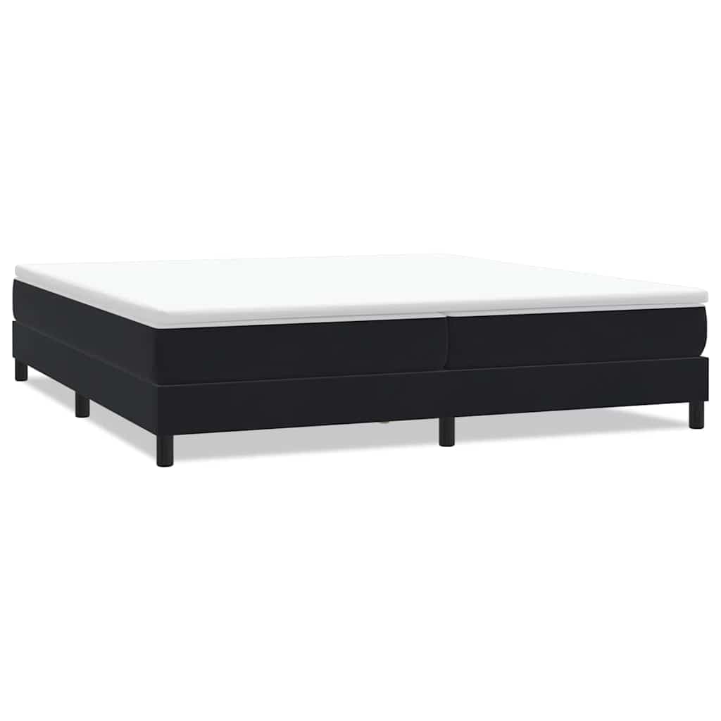 vidaXL Cama com Molas sem Colchão 200x220 cm Veludo Preto - 2576713469