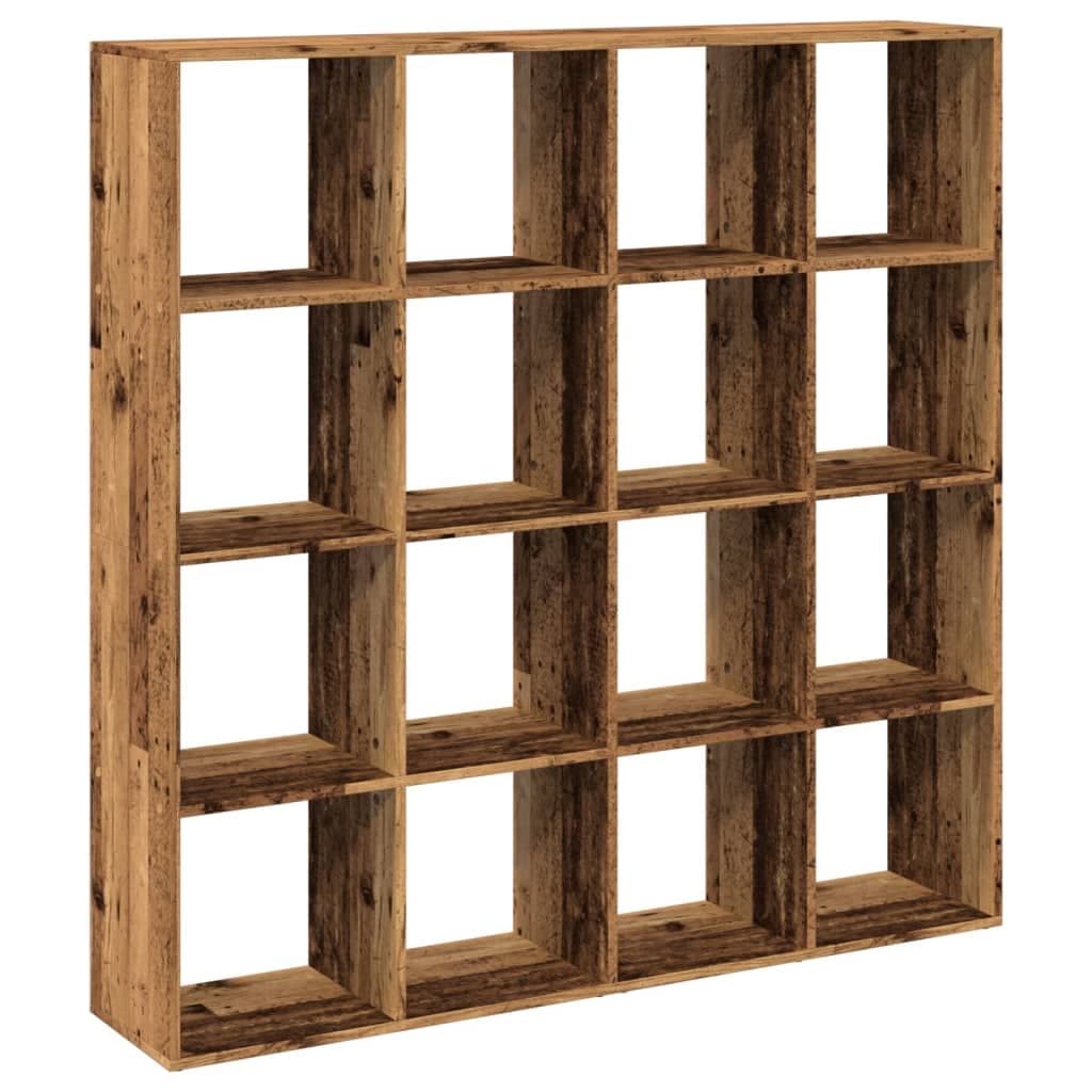 vidaXL Estante 137,5x29x137,5 cm derivados de madeira madeira velha