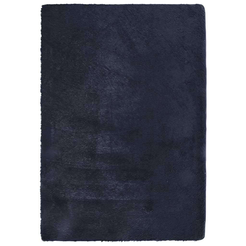 vidaXL Tapete shaggy de pelo alto NAVARRA 160x230 cm azul-marinho
