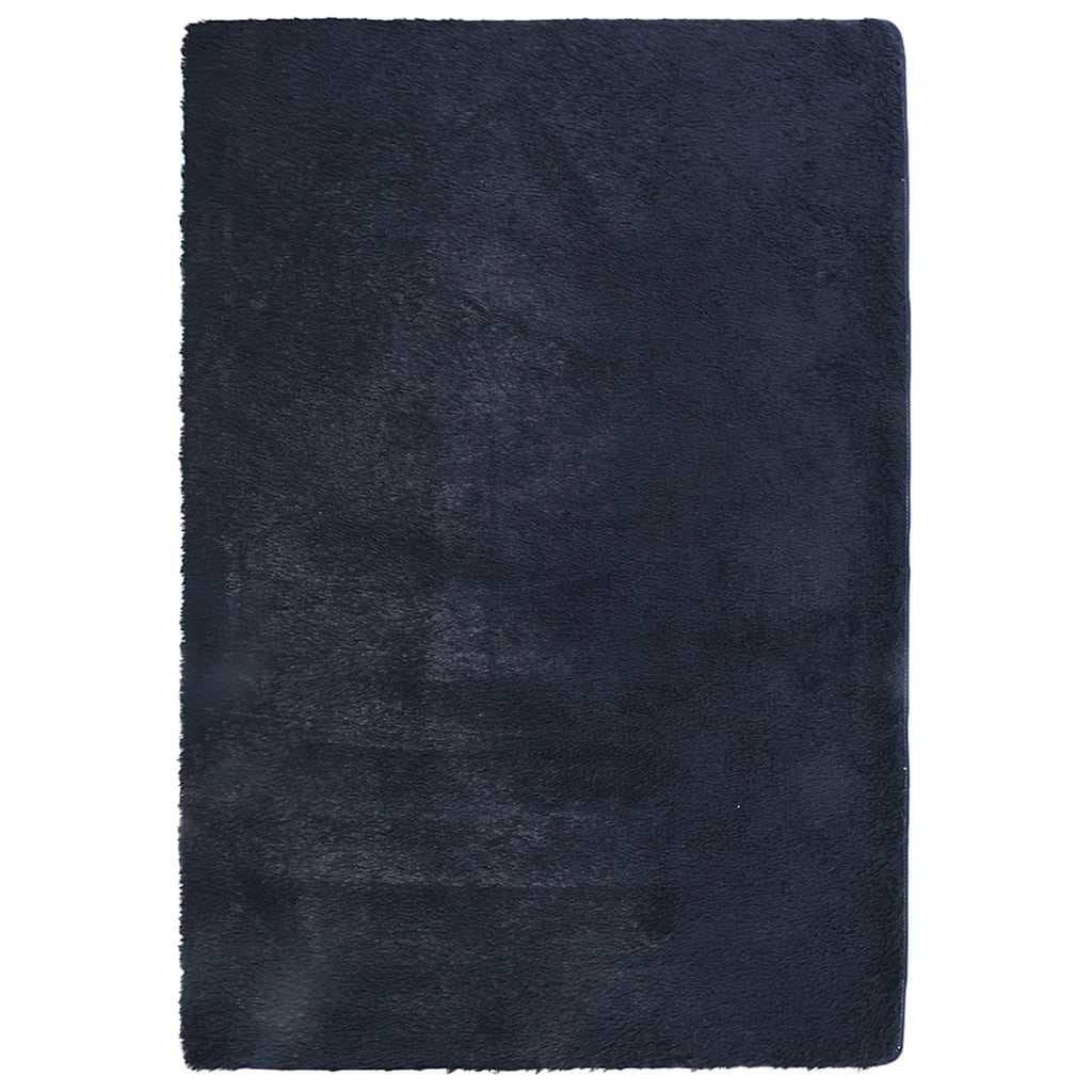 Tapete vidaXL Shaggy de Pelo Alto Navarra 200x290 cm Azul-marinho - 4092995153