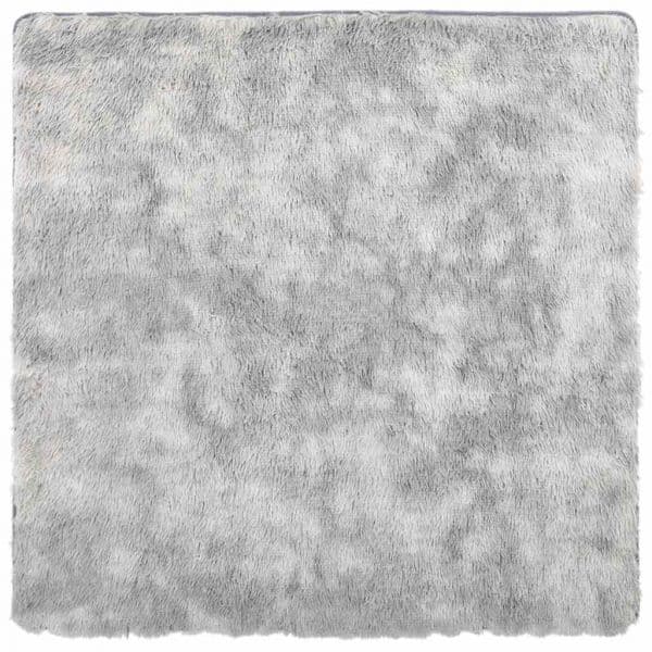 Tapete vidaXL Shaggy de Pelo Alto Navarra 120x120 cm Cinzento-claro - 1186979889