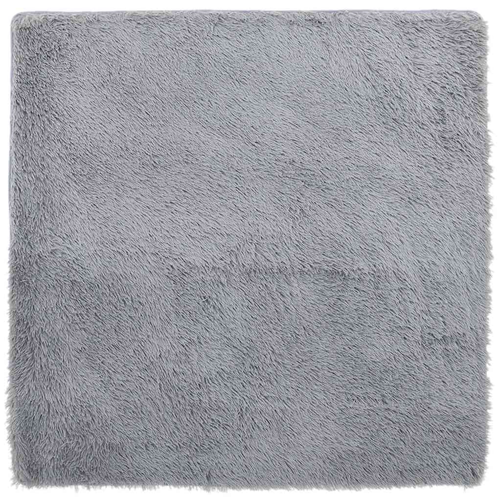 Tapete vidaXL Shaggy de Pelo Alto Navarra 200x200 cm Cinzento-claro - 3746630054