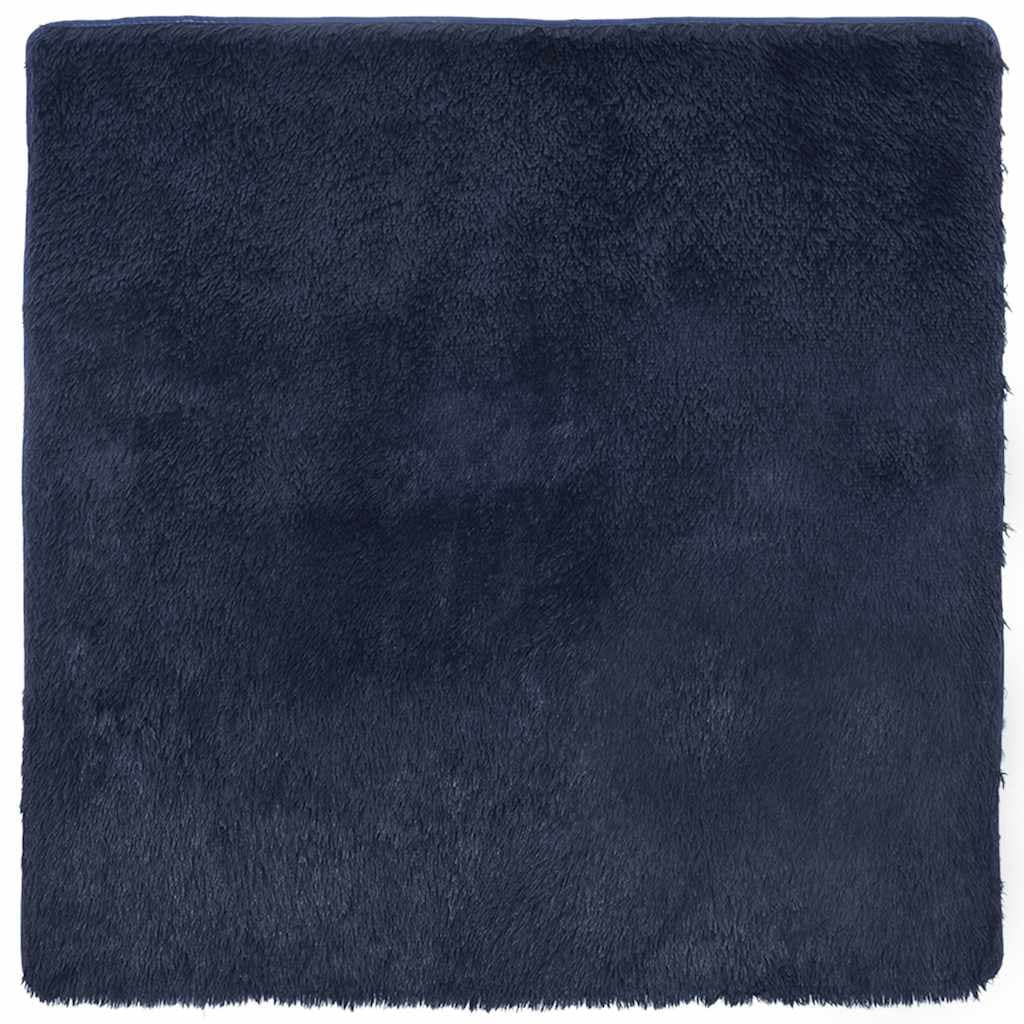 vidaXL Tapete shaggy de pelo alto NAVARRA 240x240 cm azul-marinho